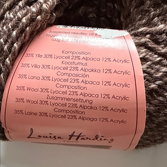 Louisa Harding yarn
Size:174 yds
Color: 2-brown,2-rust colored - Picture 4 of 5